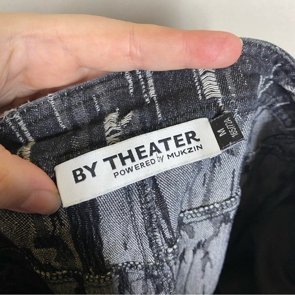 Mukzin / Theater Jacquard Straight Leg Crop Pants - Picture 7 of 8